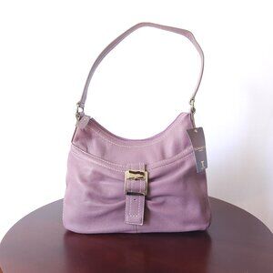 NWT Tignanello Purple Pebble Leather Women's Shoulder Bag